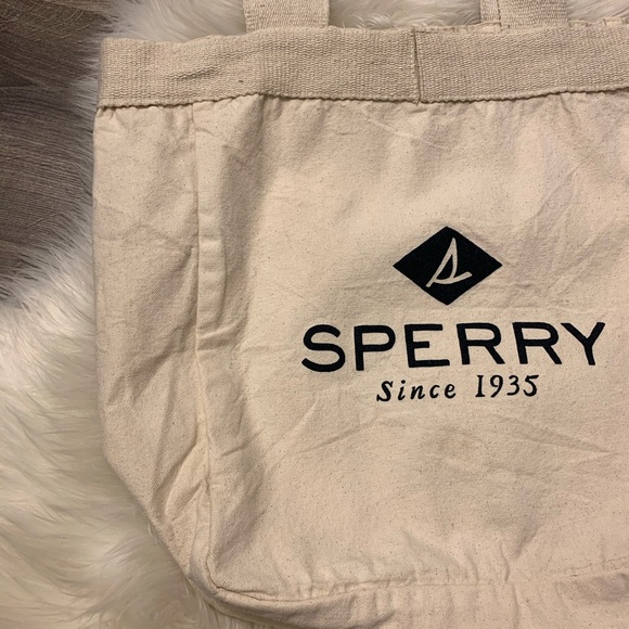 Sperry Since 1935 Large Canvas Tote Bag - Picture 3 of 15